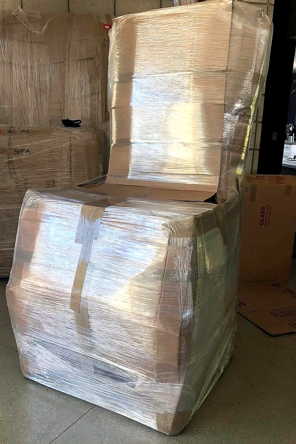 Cartons packed to international military standard.